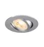 SLV New Tria 68 Spot Aluminium Grey Round | Cutout 68mm - Suitable for 1x GU10 