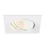 SLV New Tria 68 Spot Aluminium White Square 8.3W 705lm 60D - 927 Extra Warm White | Cutout 68mm - Best Colour Rendering - Dimmable 