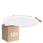 Multipack 12x Osram LED Downlight Recess Slim White 22W 2000lm 110D - 840 Cool White| Cutout 200mm - IP20