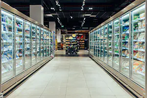 shelves supermarket
